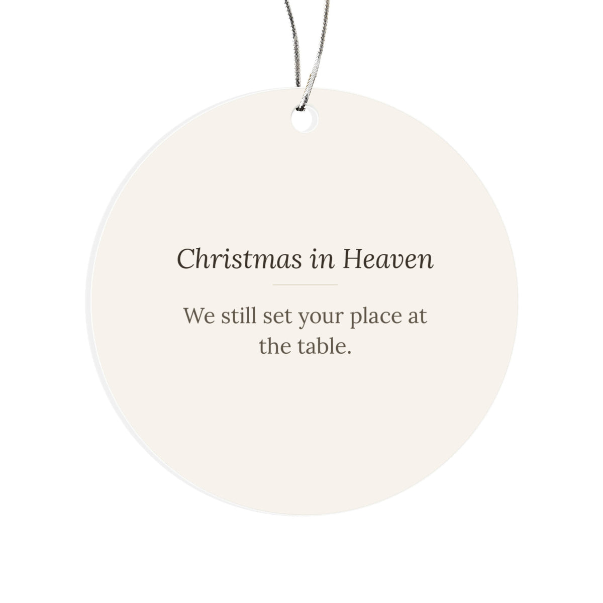 Christmas in Heaven Memorial Ornament - Keepsake Remembrance Gift