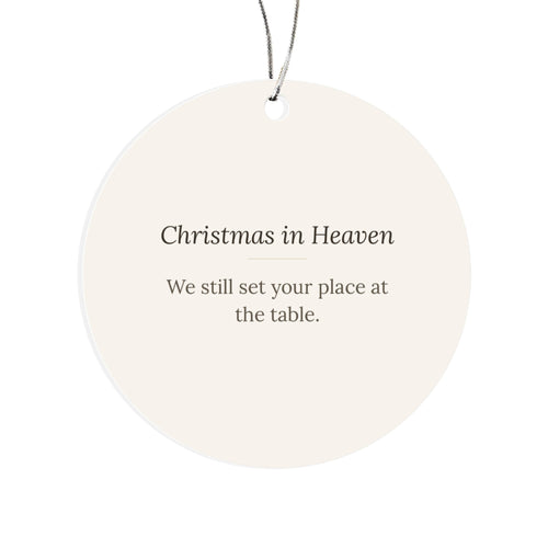 Christmas in Heaven Memorial Ornament - Keepsake Remembrance Gift