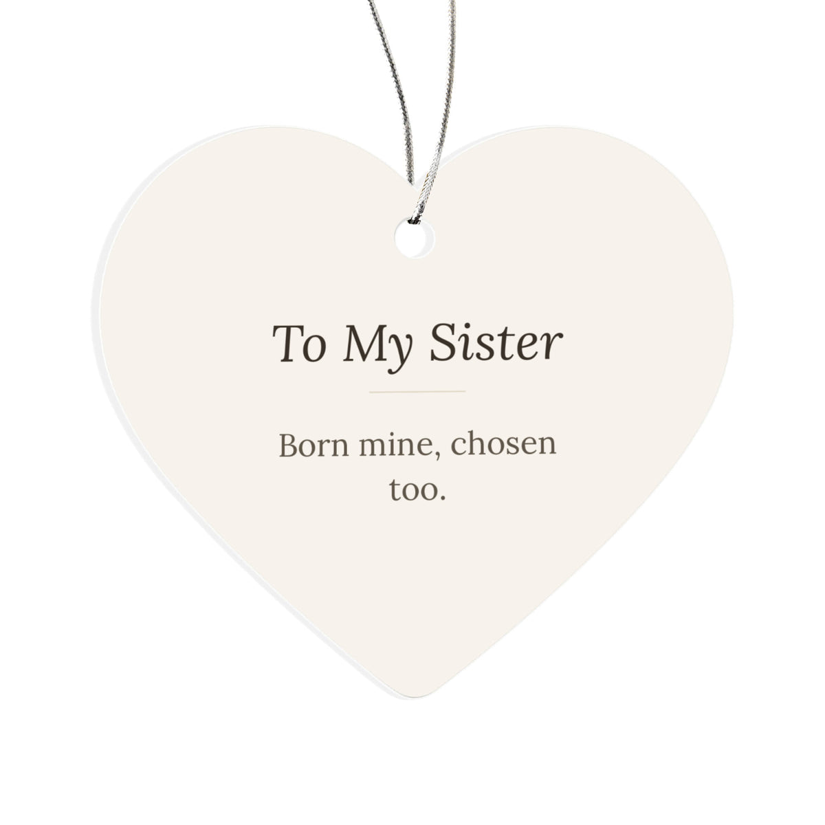 To My Sister Christmas Ornament - Keepsake Gift for Her