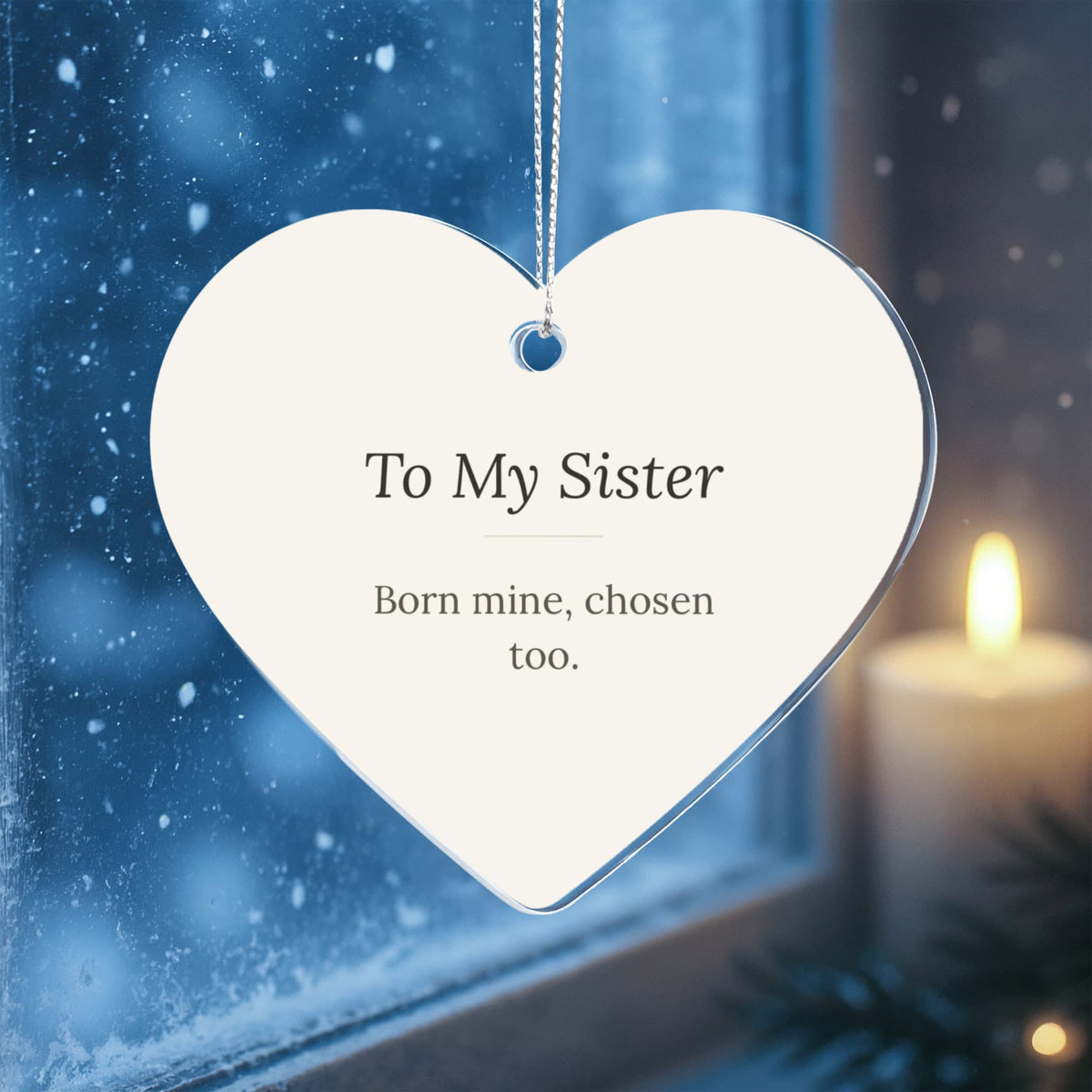 To My Sister Christmas Ornament - Keepsake Gift for Her – view 3