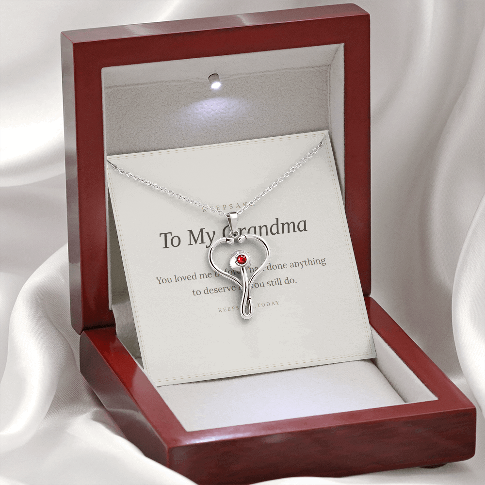 To My Grandma Necklace - Keepsake Gift from Grandchild