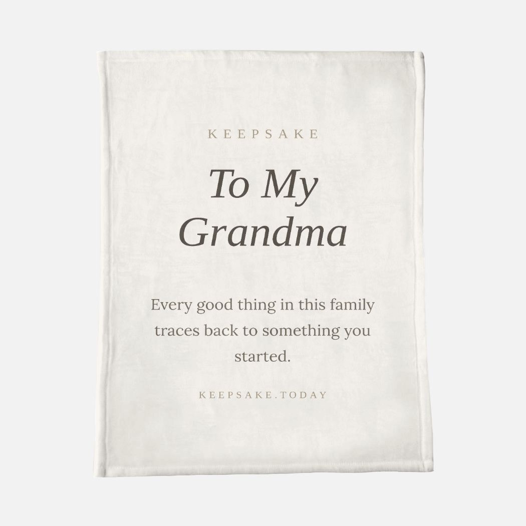 To My Grandma Minky Blanket - 30x40 Keepsake Gift