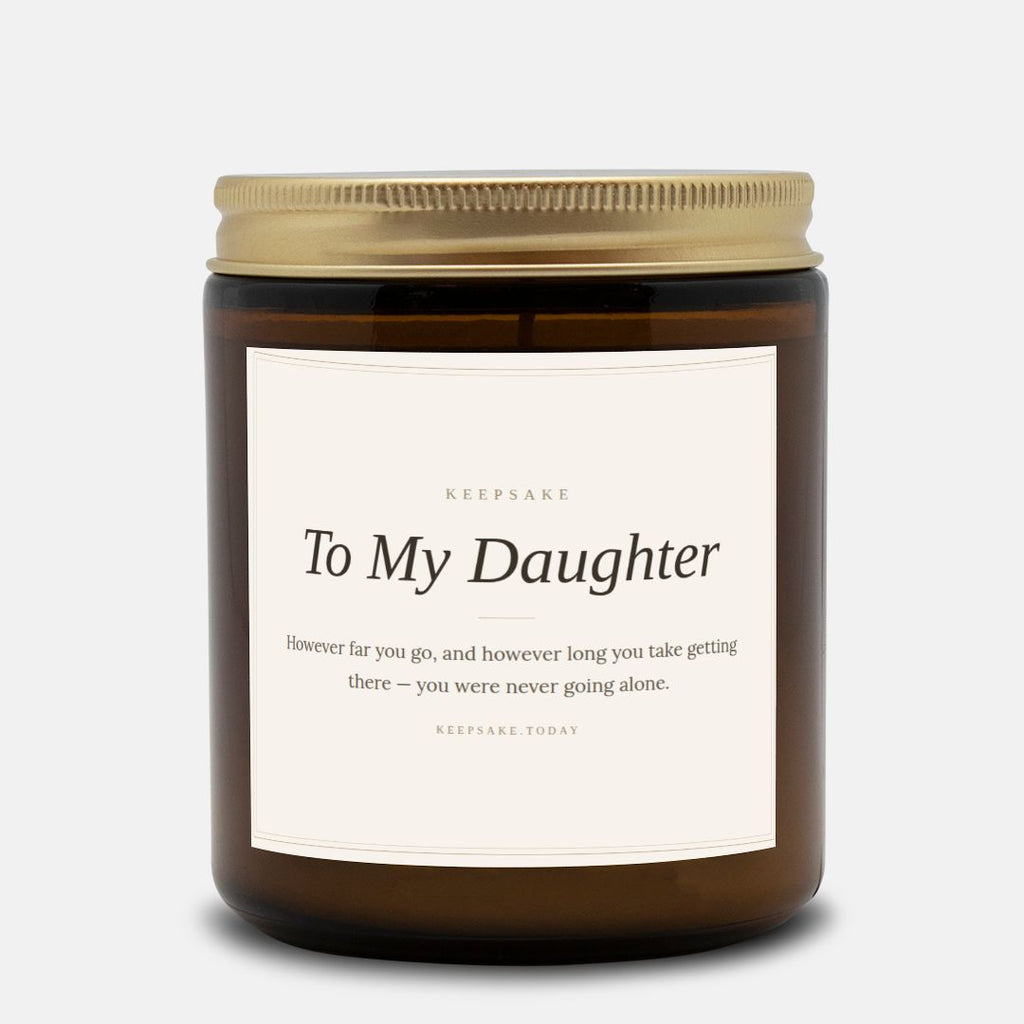 To My Daughter Hand-Poured Candle - Amber Jar 9oz Keepsake Gift