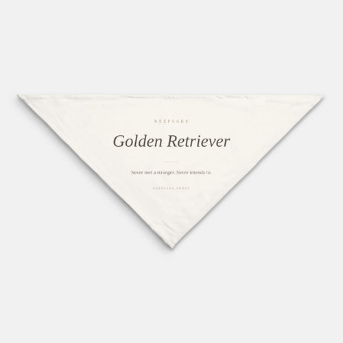 Golden Retriever Dog Bandana - Keepsake Gift for Golden Owners